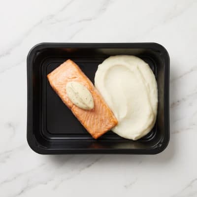 Schotel zalmfilet béarnaise met puree