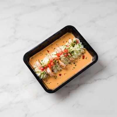 Dagschotel scampi pepersaus met puree